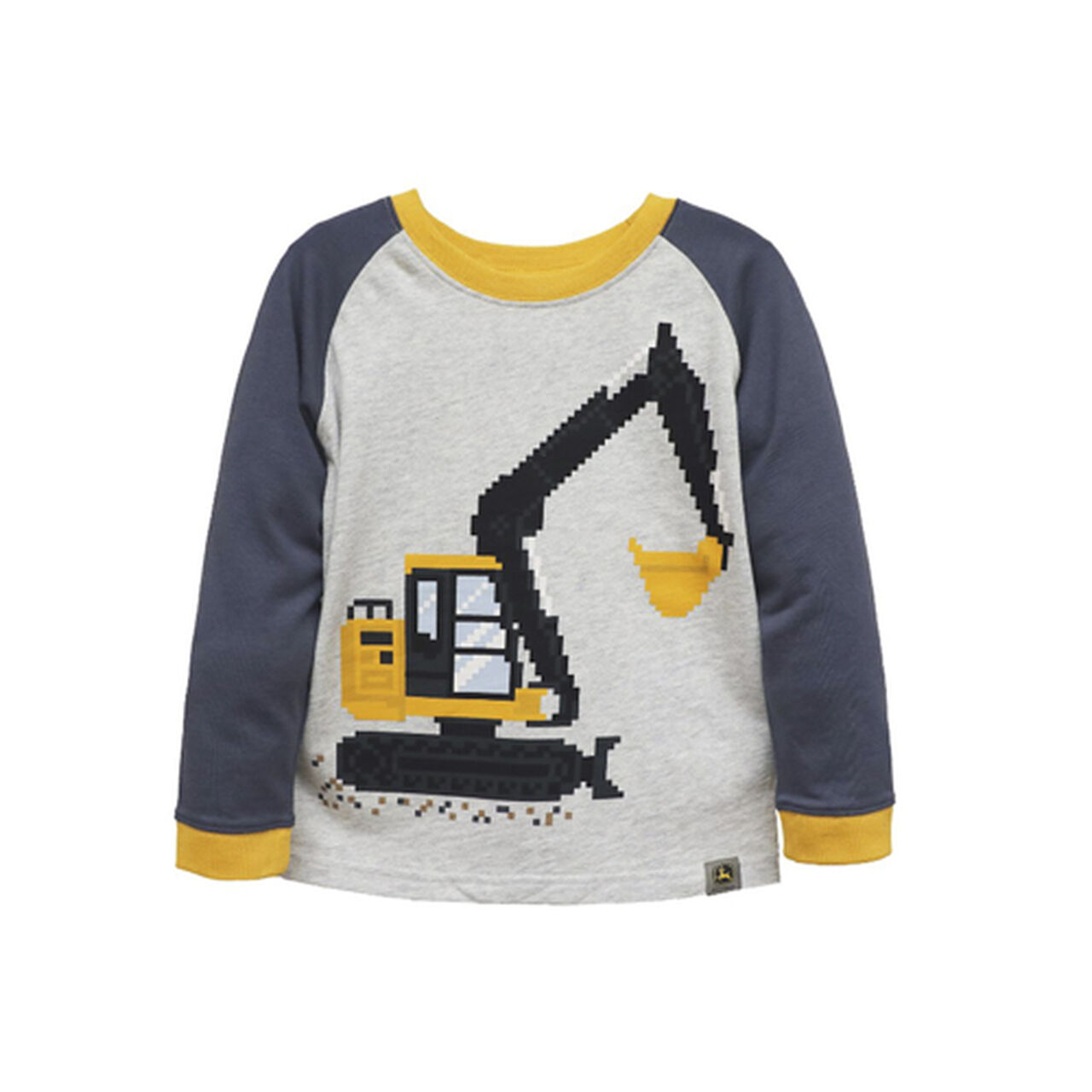 John Deere Gray Long Sleeve Digital Excavator T-Shirt LP816344,  image number 0