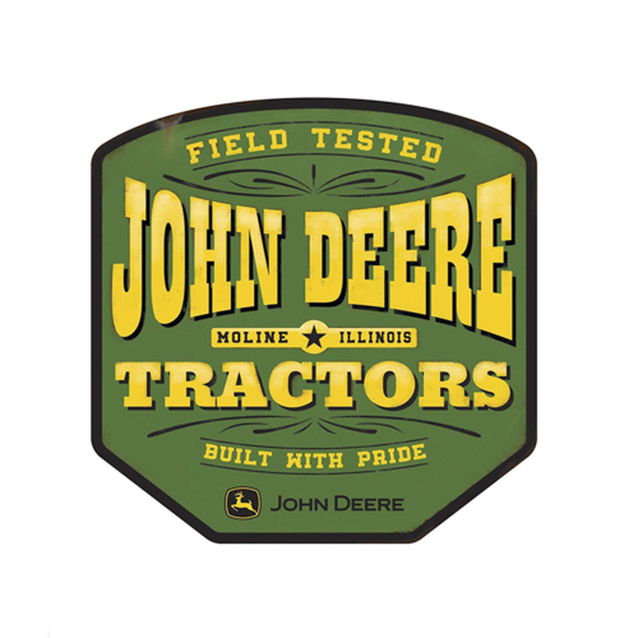 John Deere Field Tested Tractor Metal Sign - LP74597,  image number 0