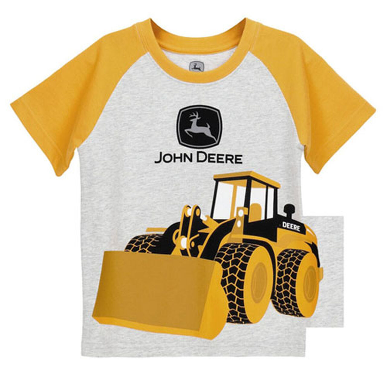 John Deere Gray Gold Sleeve Construction Loader T-Shirt - LP794842,  image number 0