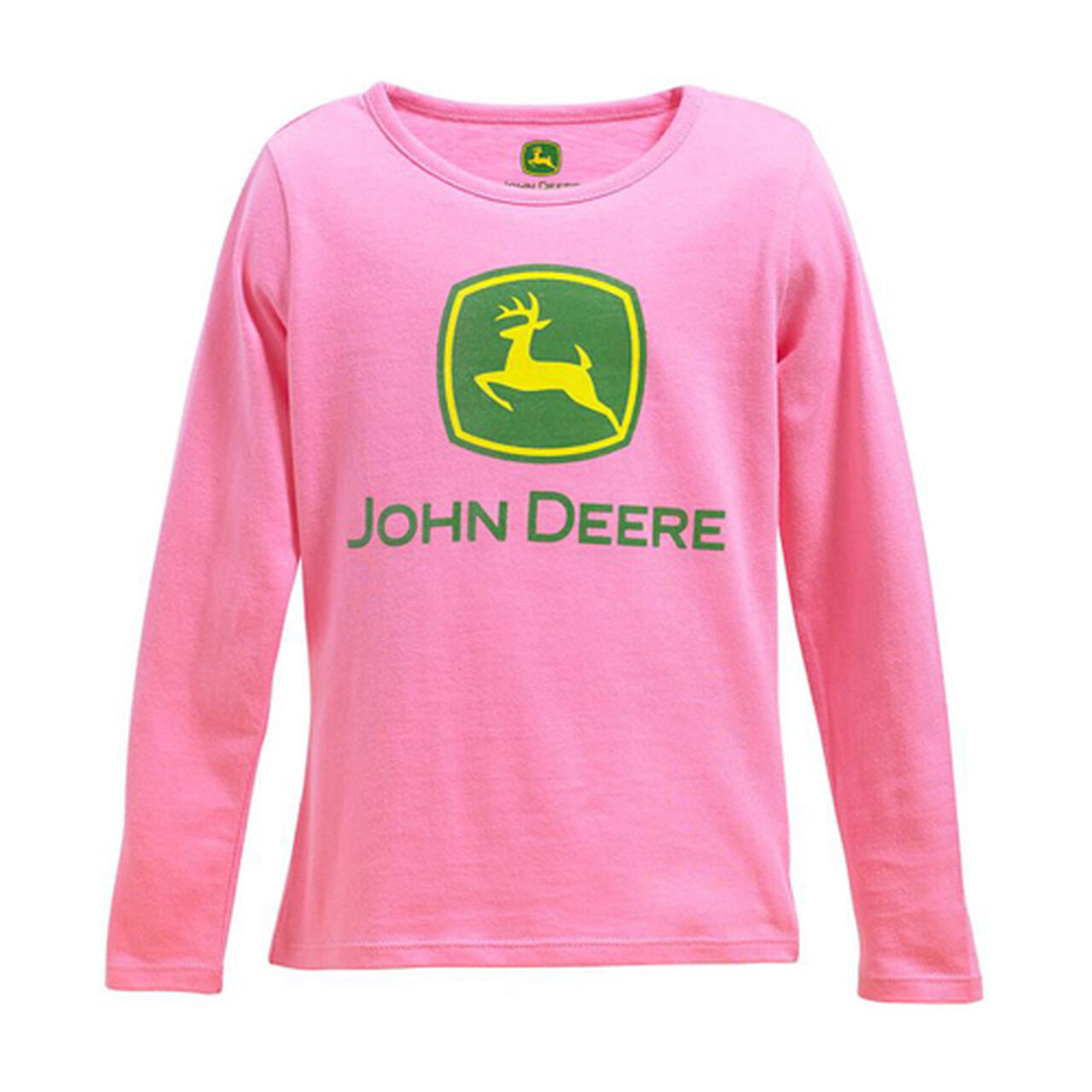 Youth Pink Long Sleeve Logo Shirt - LP54019,  image number 0