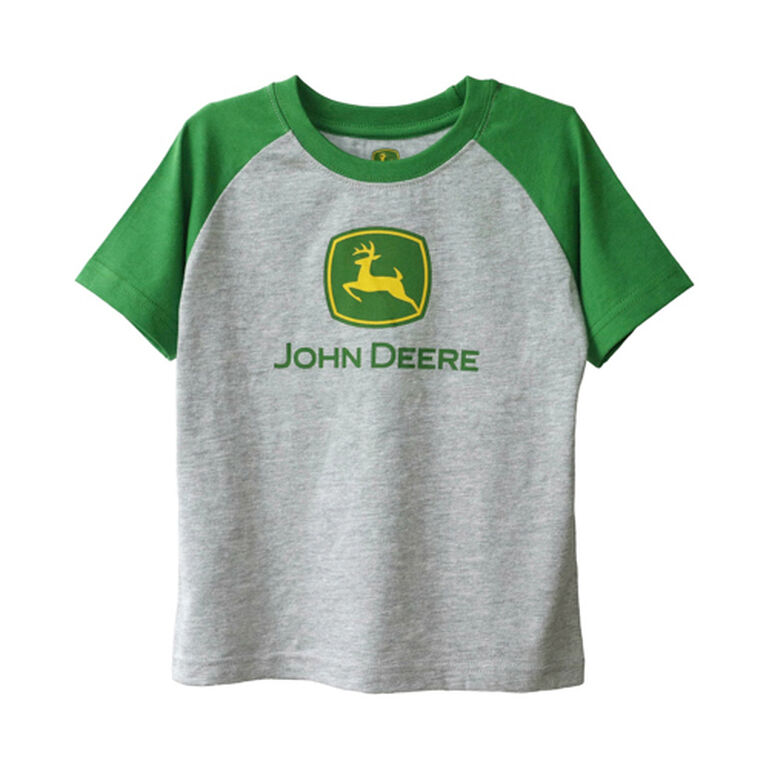 Gray Green Raglan Sleeve Toddler T-Shirt - J1T755HTOZ, 