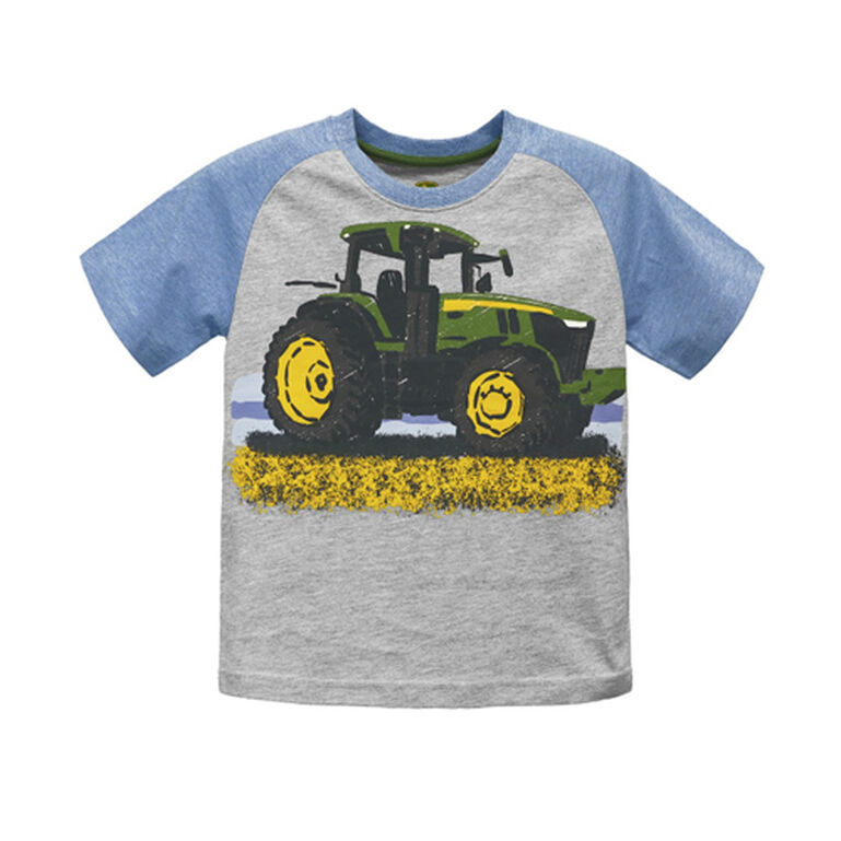 John Deere Gray Blue Short Sleeve Tractor T-Shirt LP83035, 