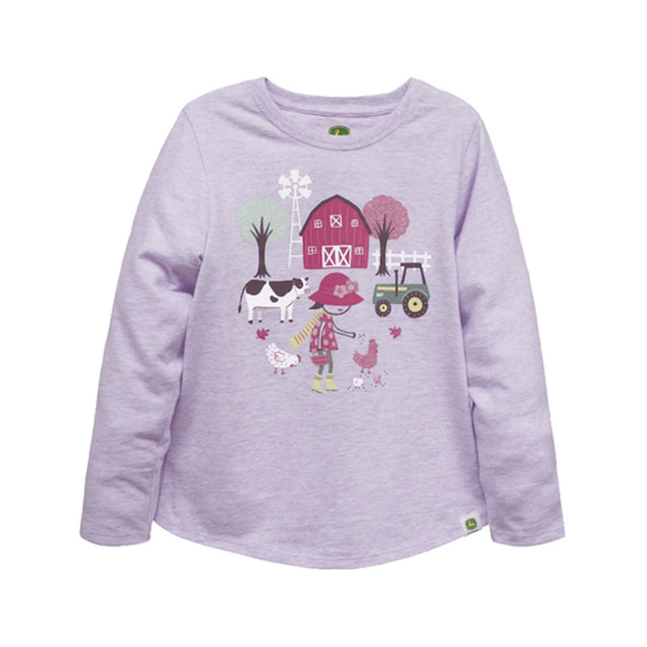 Lavender Feeding Chickens Long Sleeve T-Shirt LP81665,  image number 0